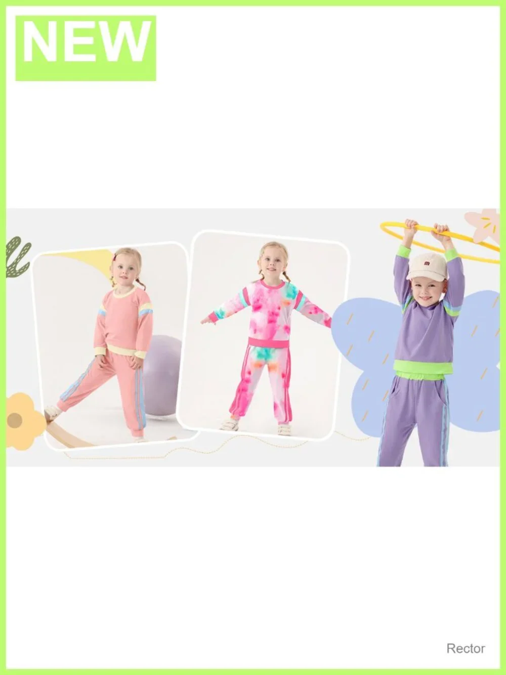 Toddler Girl 2pc Cotton Blend Outfit Sweatshirt & Pants Set